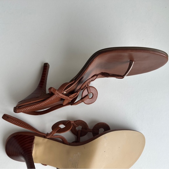Vintage Nine West & Company Brown Strappy Heels Size 8.5 - Picture 4 of 5